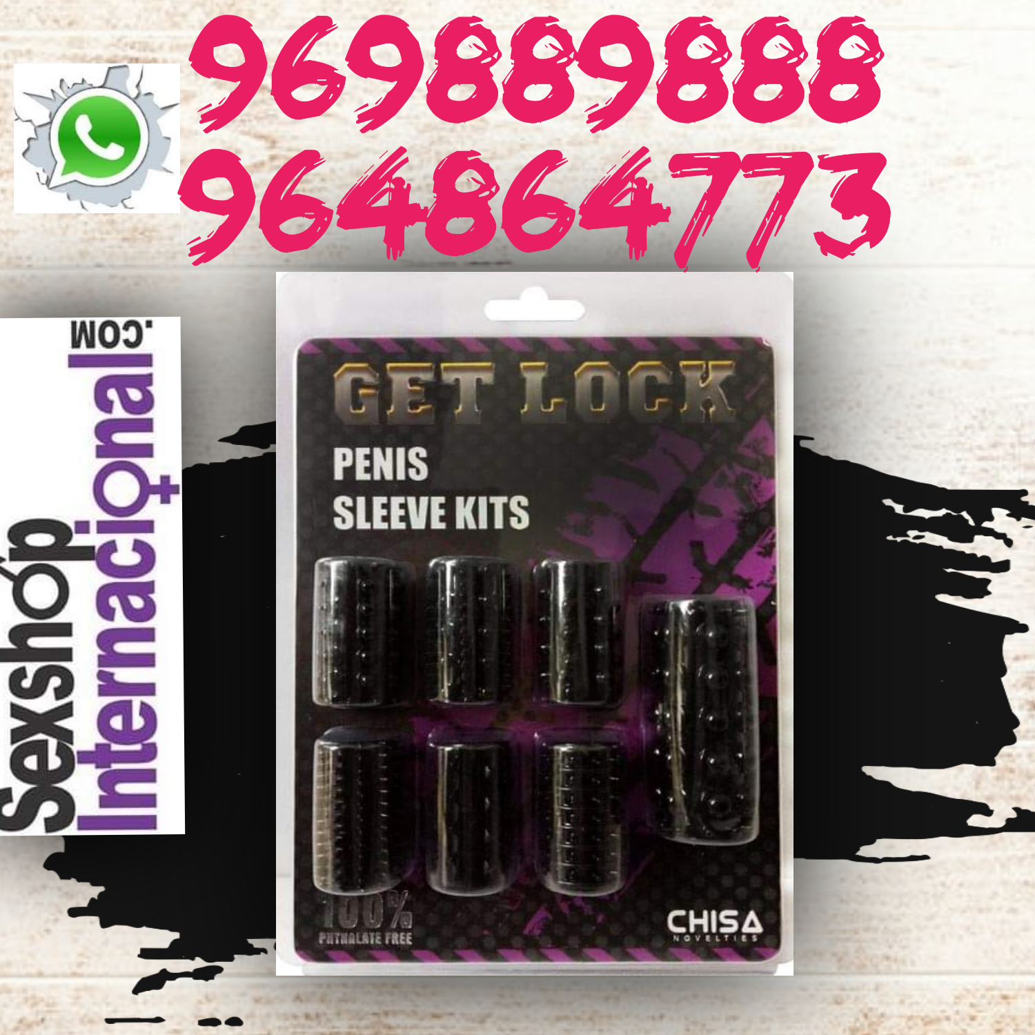 KIT DE ANILLOS GET LOCK-CON ESPUELAS DE SILICONA-SEXSHOP LIMA 